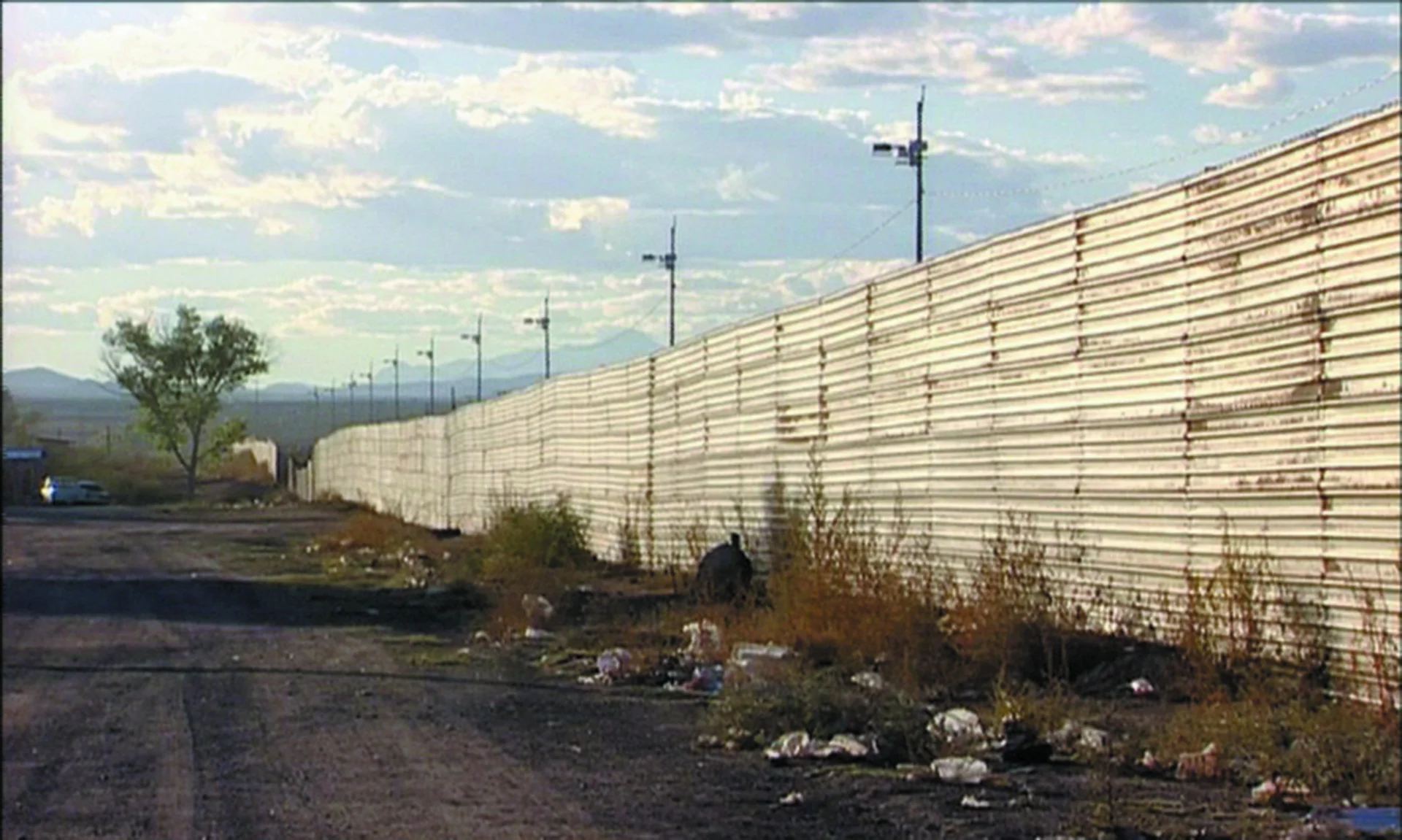 Shot from movie De l’autre coté by Chantal Akerman
